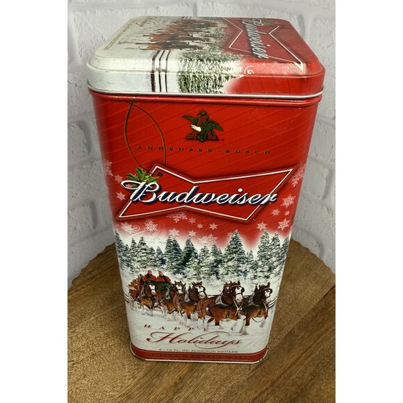 2007 Budweiser Collectible Tin, Empty Aluminum Bottles & Press Board Coasters - Picture 9 of 11
